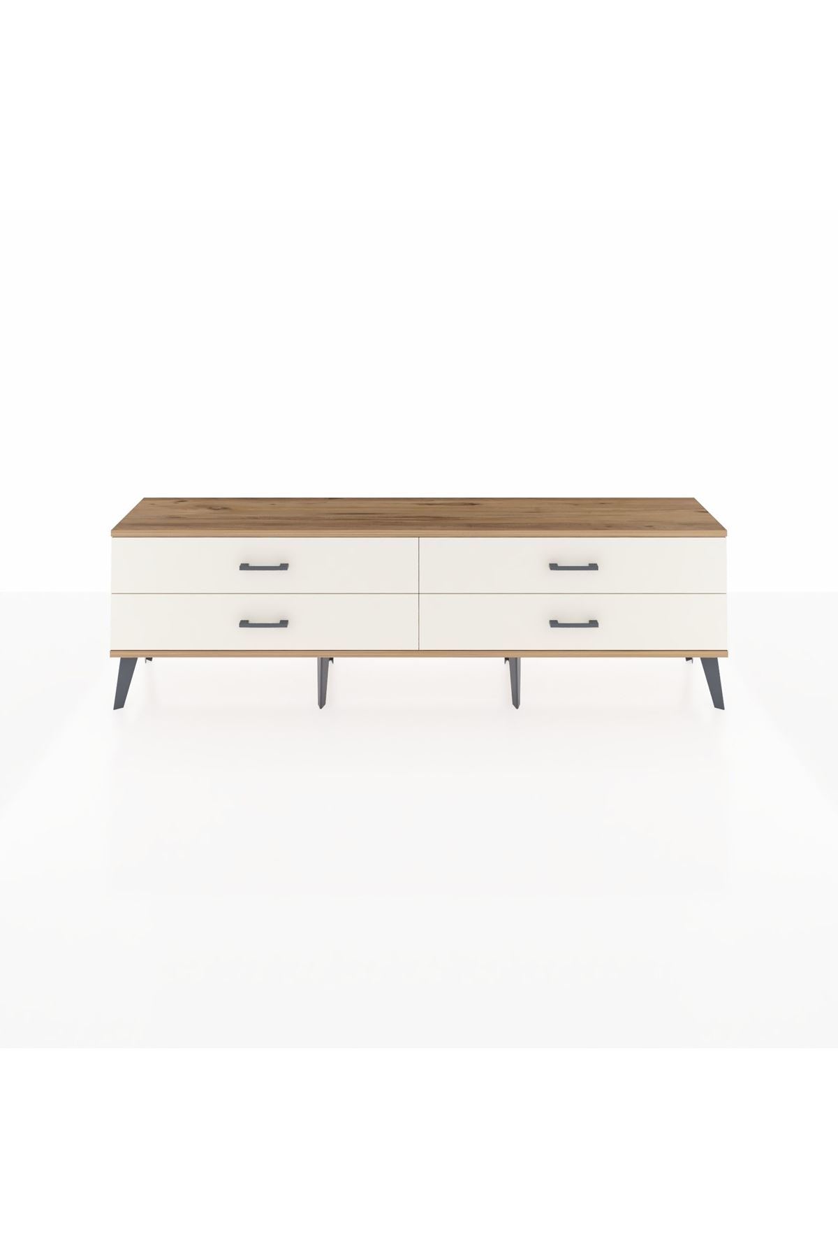 Arges TV Ünitesi 4 Çekmeceli  176x30x51 Çam-Çam/Aytaşı