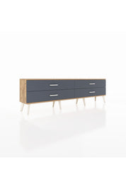 Arges TV Ünitesi 4 Çekmeceli  176x30x51 Çam-Çam/Antrasit
