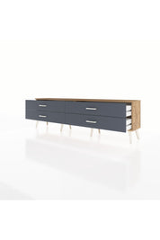 Arges TV Ünitesi 4 Çekmeceli  176x30x51 Çam-Çam/Antrasit