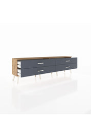 Arges TV Ünitesi 4 Çekmeceli  176x30x51 Çam-Çam/Antrasit