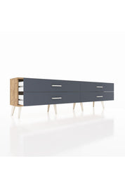 Arges TV Ünitesi 4 Çekmeceli  176x30x51 Çam-Çam/Antrasit