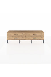 Arges TV Ünitesi 4 Çekmeceli  176x30x51 Çam-Çam/Çam
