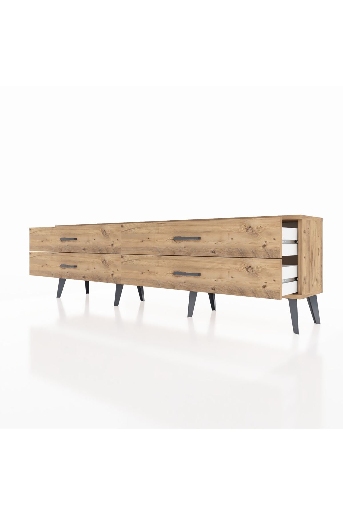Arges TV Ünitesi 4 Çekmeceli  176x30x51 Çam-Çam/Çam