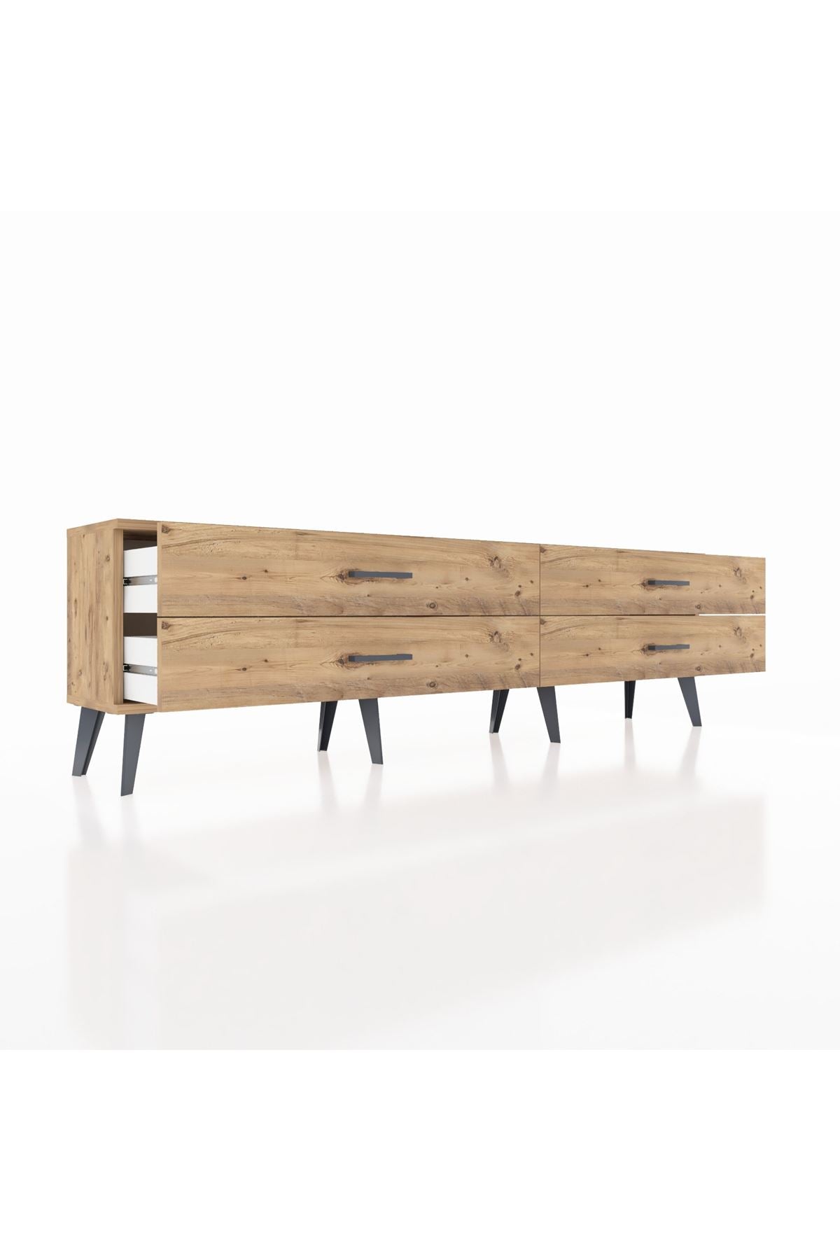 Arges TV Ünitesi 4 Çekmeceli  176x30x51 Çam-Çam/Çam