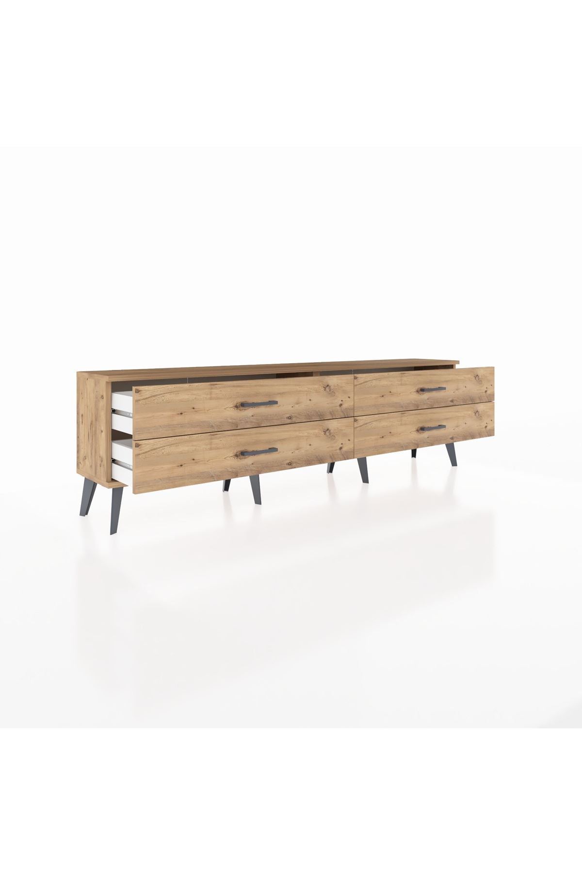 Arges TV Ünitesi 4 Çekmeceli  176x30x51 Çam-Çam/Çam