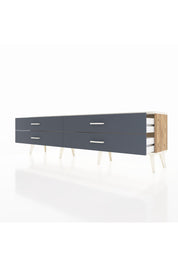 Arges TV Ünitesi 4 Çekmeceli  176x30x51 Çam-Aytaşı/Antrasit