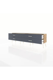 Arges TV Ünitesi 4 Çekmeceli  176x30x51 Çam-Aytaşı/Antrasit