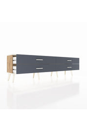 Arges TV Ünitesi 4 Çekmeceli  176x30x51 Çam-Aytaşı/Antrasit