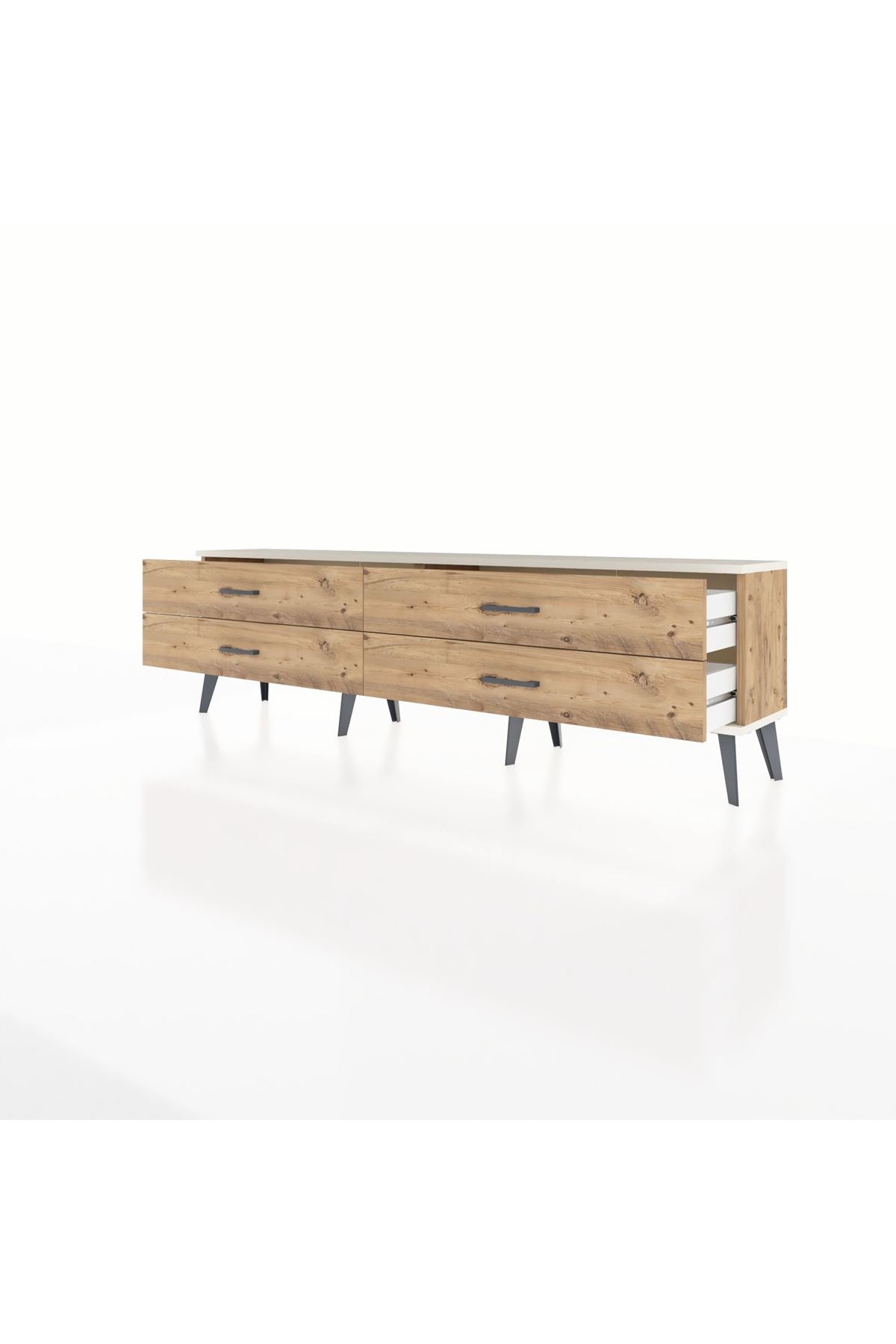 Arges TV Ünitesi 4 Çekmeceli  176x30x51 Çam-Aytaşı/Çam