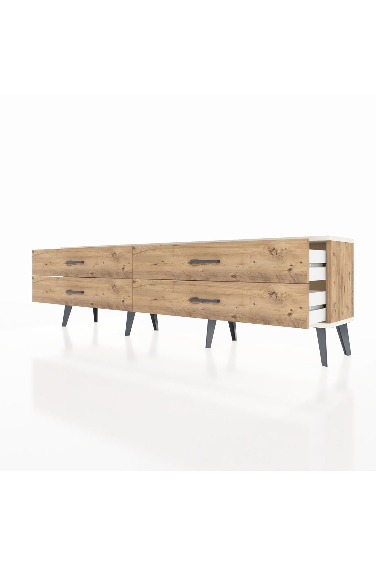 Arges TV Ünitesi 4 Çekmeceli  176x30x51 Çam-Aytaşı/Çam