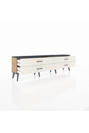 Arges TV Ünitesi 4 Çekmeceli  176x30x51 Çam-Antrasit/Aytaşı