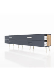 Arges TV Ünitesi 4 Çekmeceli  176x30x51 Çam-Antrasit/Antrasit