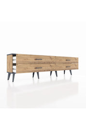 Arges TV Ünitesi 4 Çekmeceli  176x30x51 Çam-Antrasit/Çam