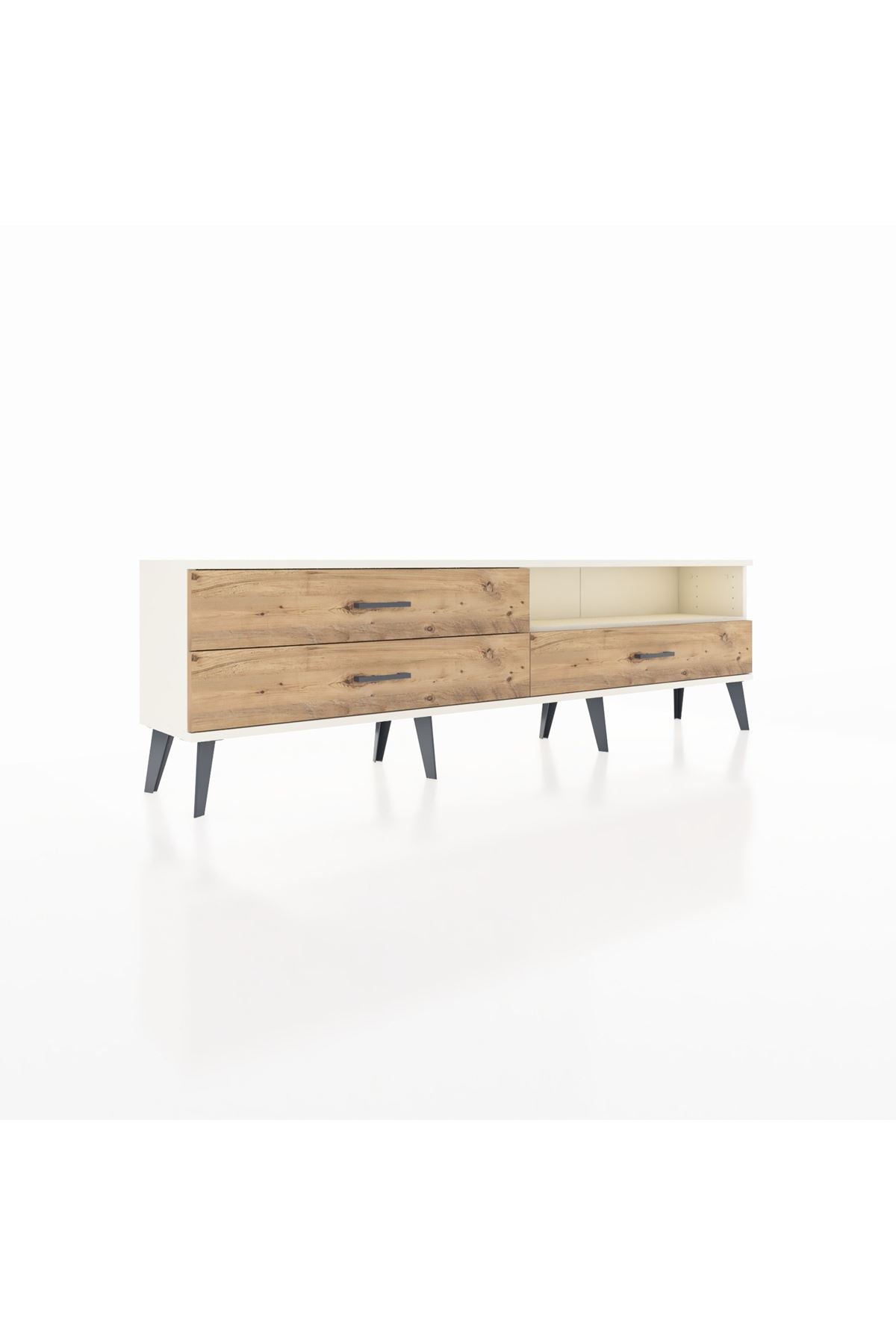 Arges TV Ünitesi Tek Raflı 3 Çekmeceli  176x30x51 Aytaşı-Aytaşı/Çam