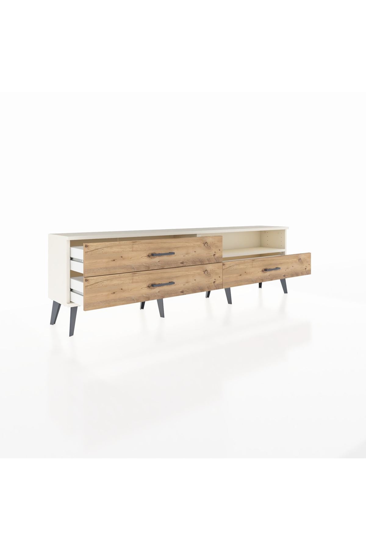 Arges TV Ünitesi Tek Raflı 3 Çekmeceli  176x30x51 Aytaşı-Aytaşı/Çam
