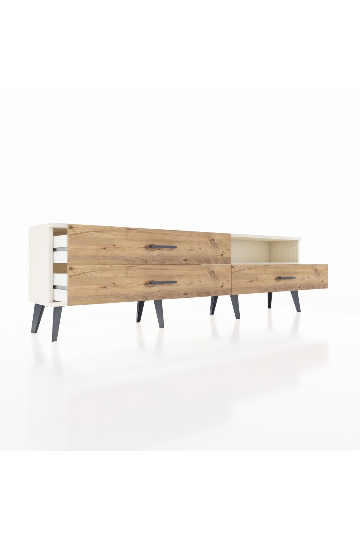 Arges TV Ünitesi Tek Raflı 3 Çekmeceli  176x30x51 Aytaşı-Aytaşı/Çam