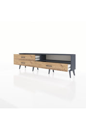 Arges TV Ünitesi Tek Raflı 3 Çekmeceli  176x30x51 Antrasit-Antrasit/Çam