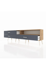 Arges TV Ünitesi Tek Raflı 3 Çekmeceli  176x30x51 Çam-Çam/Antrasit