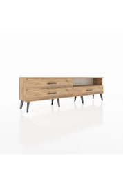 Arges TV Ünitesi Tek Raflı 3 Çekmeceli  176x30x51 Çam-Çam/Çam