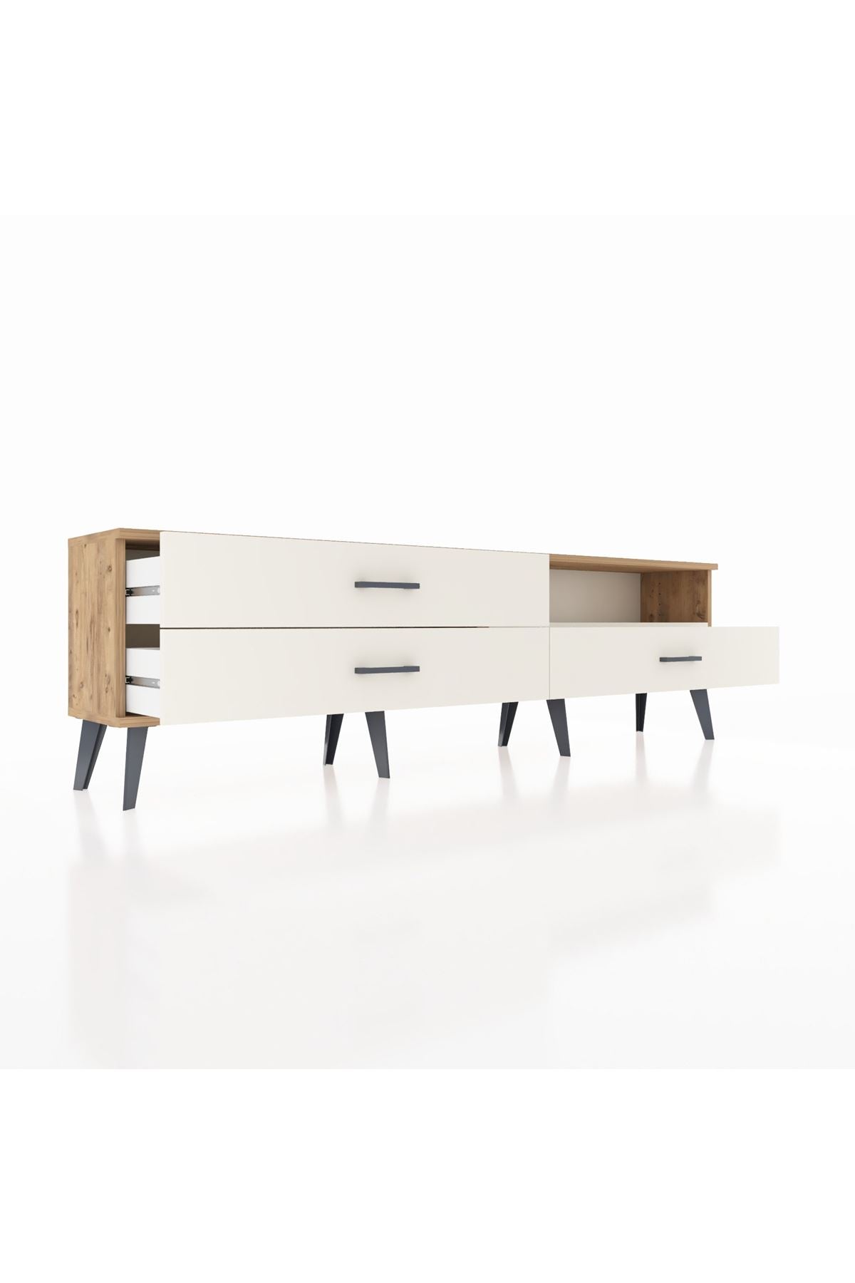 Arges TV Ünitesi Tek Raflı 3 Çekmeceli  176x30x51 Çam-Aytaşı/Aytaşı