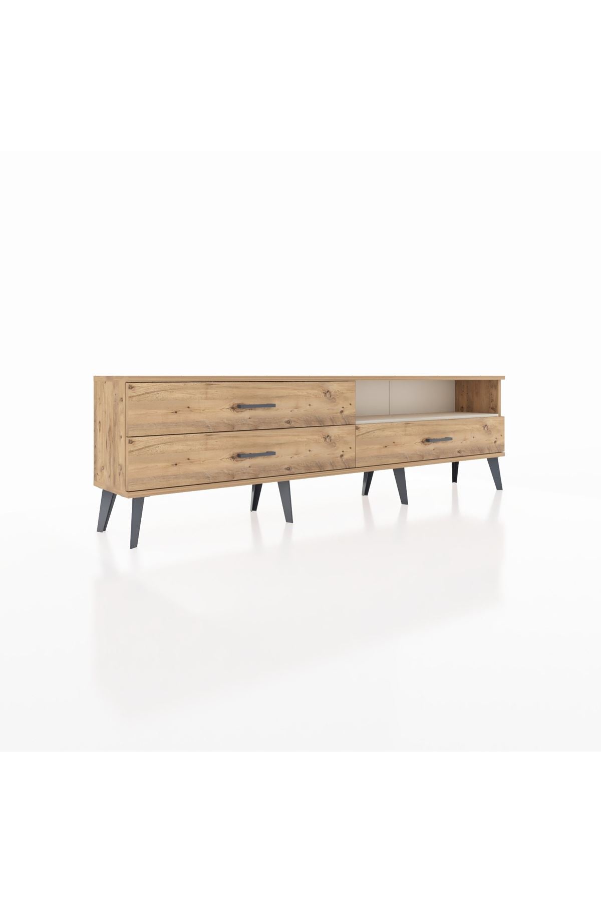 Arges TV Ünitesi Tek Raflı 3 Çekmeceli  176x30x51 Çam-Aytaşı/Çam