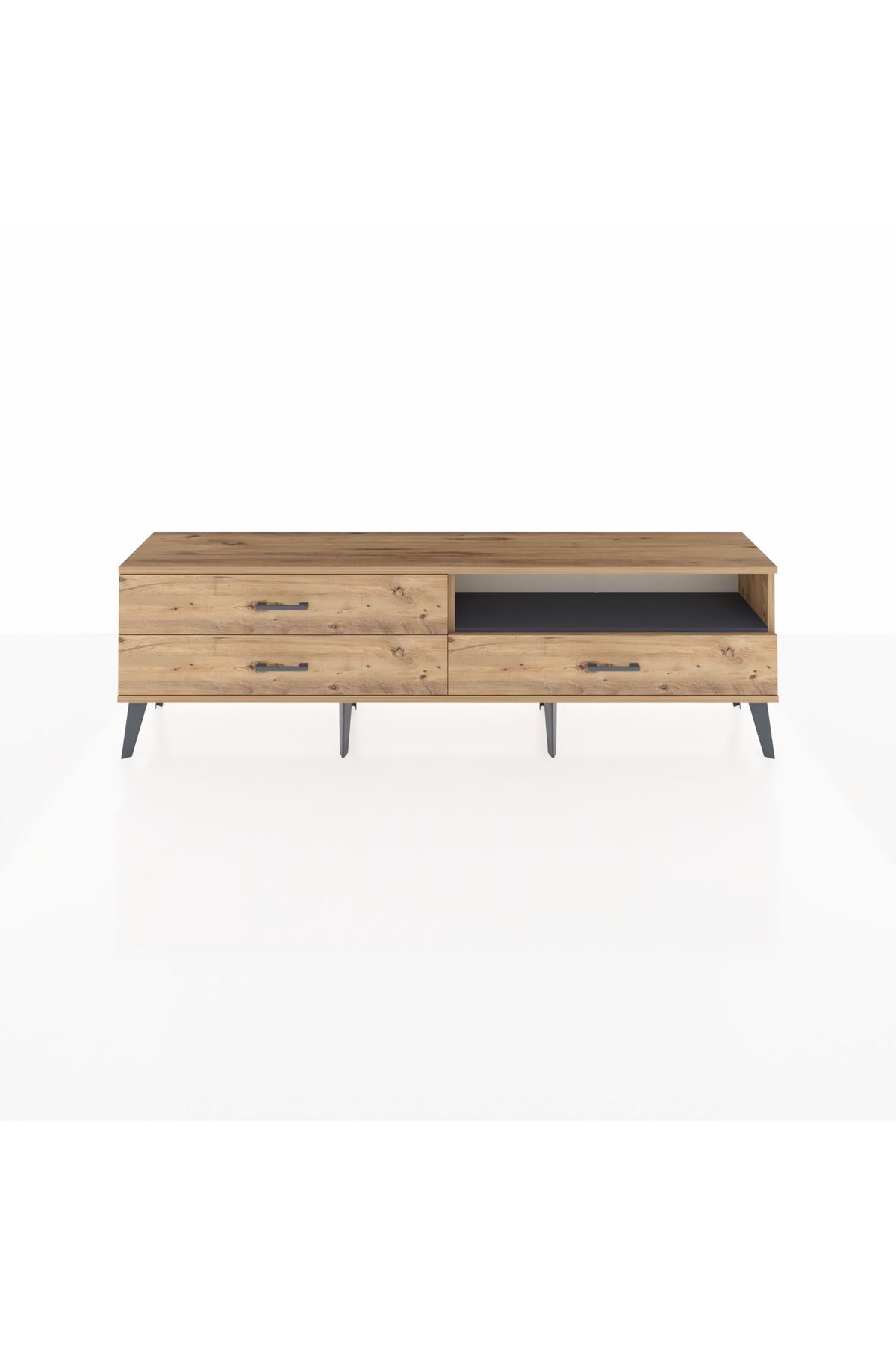 Arges TV Ünitesi Tek Raflı 3 Çekmeceli  176x30x51 Çam-Antrasit/Çam