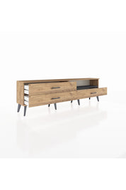 Arges TV Ünitesi Tek Raflı 3 Çekmeceli  176x30x51 Çam-Antrasit/Çam