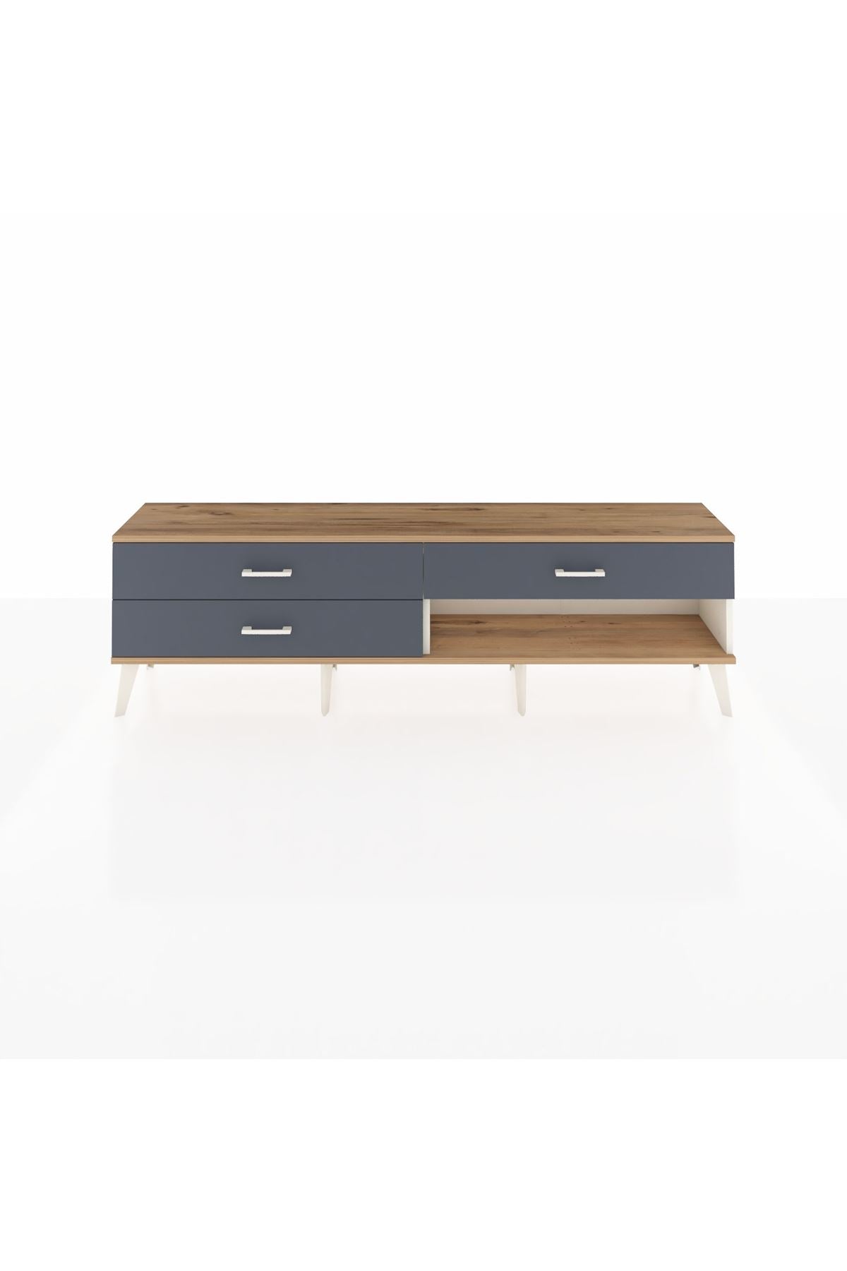 Arges TV Ünitesi 3 Çekmeceli  176x30x51 Aytaşı-Çam/Antrasit