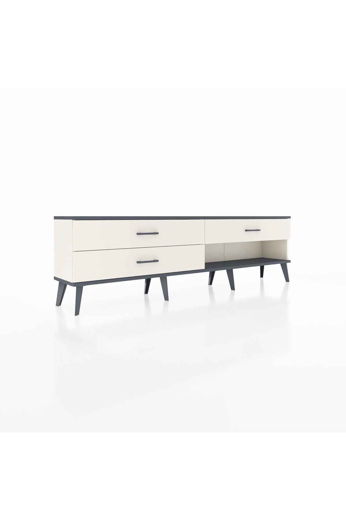 Arges TV Ünitesi 3 Çekmeceli  176x30x51 Aytaşı-Antrasit/Aytaşı