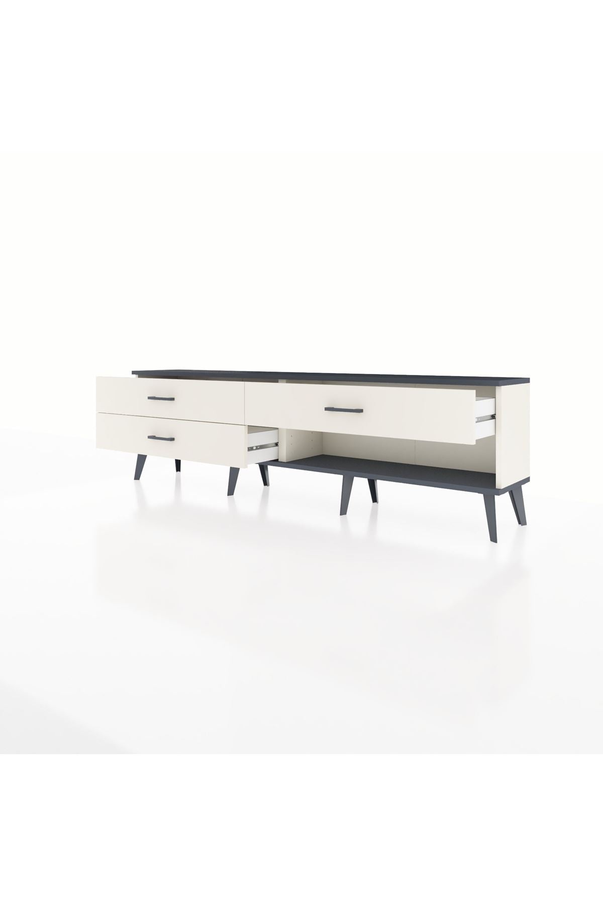 Arges TV Ünitesi 3 Çekmeceli  176x30x51 Aytaşı-Antrasit/Aytaşı