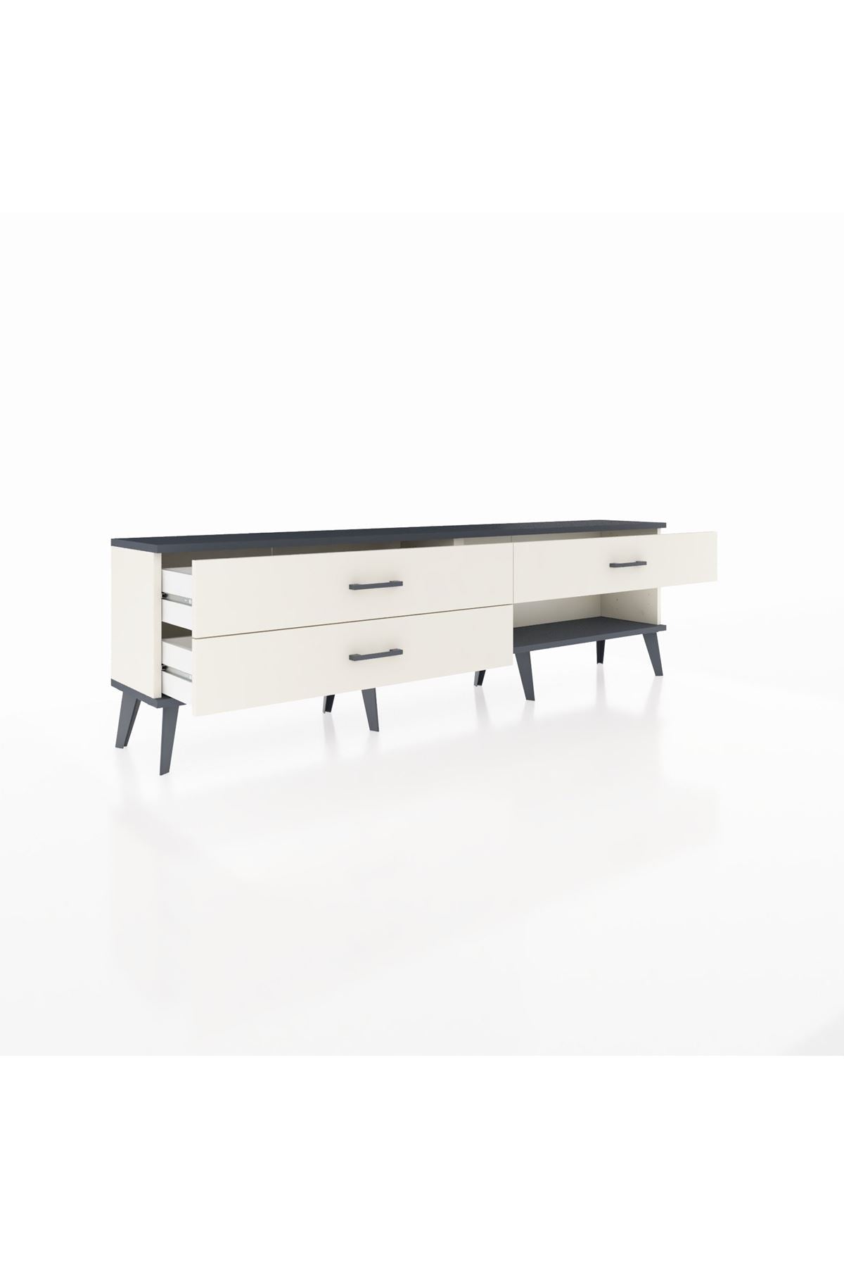 Arges TV Ünitesi 3 Çekmeceli  176x30x51 Aytaşı-Antrasit/Aytaşı