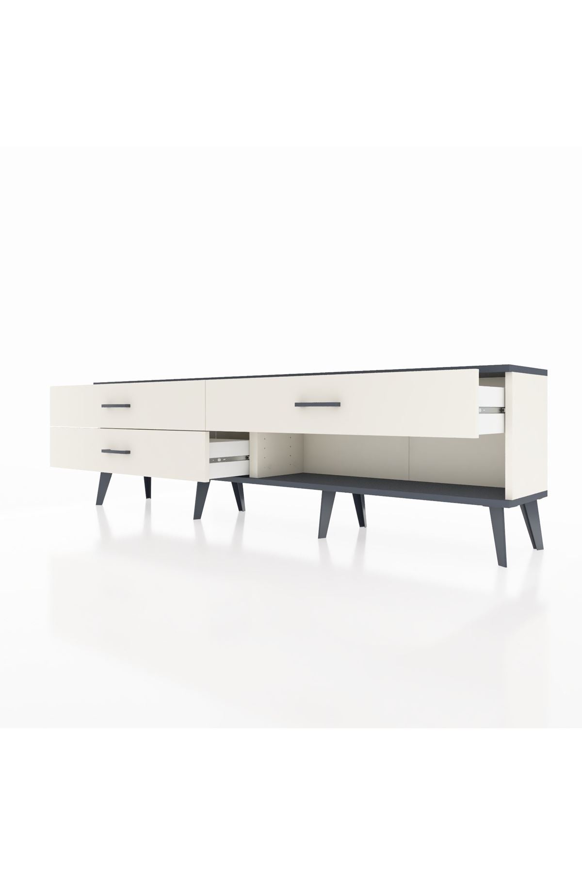 Arges TV Ünitesi 3 Çekmeceli  176x30x51 Aytaşı-Antrasit/Aytaşı