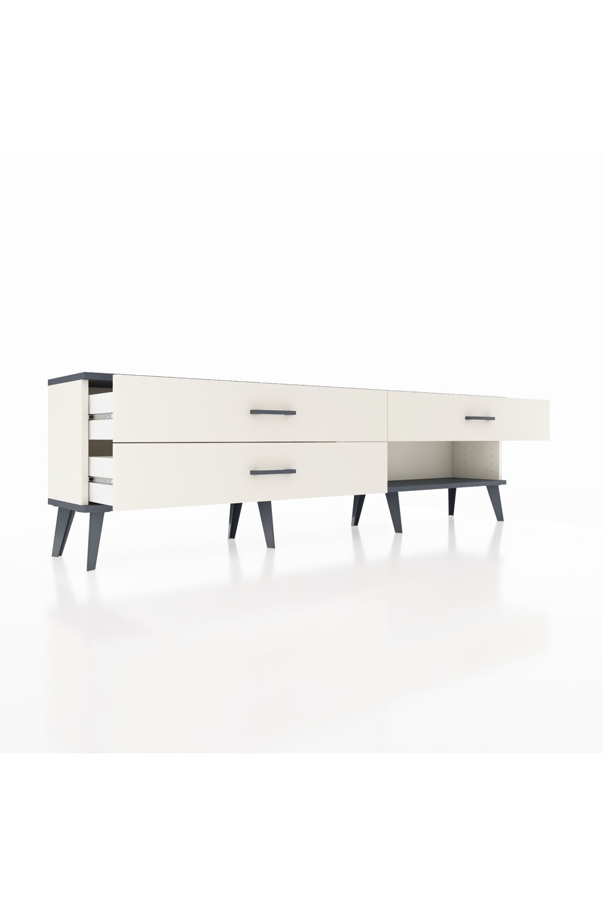 Arges TV Ünitesi 3 Çekmeceli  176x30x51 Aytaşı-Antrasit/Aytaşı