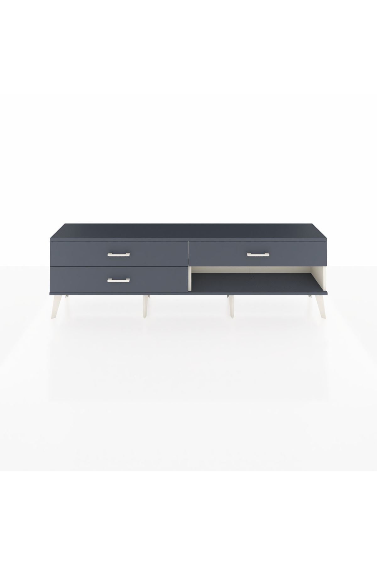 Arges TV Ünitesi 3 Çekmeceli  176x30x51 Aytaşı-Antrasit/Antrasit