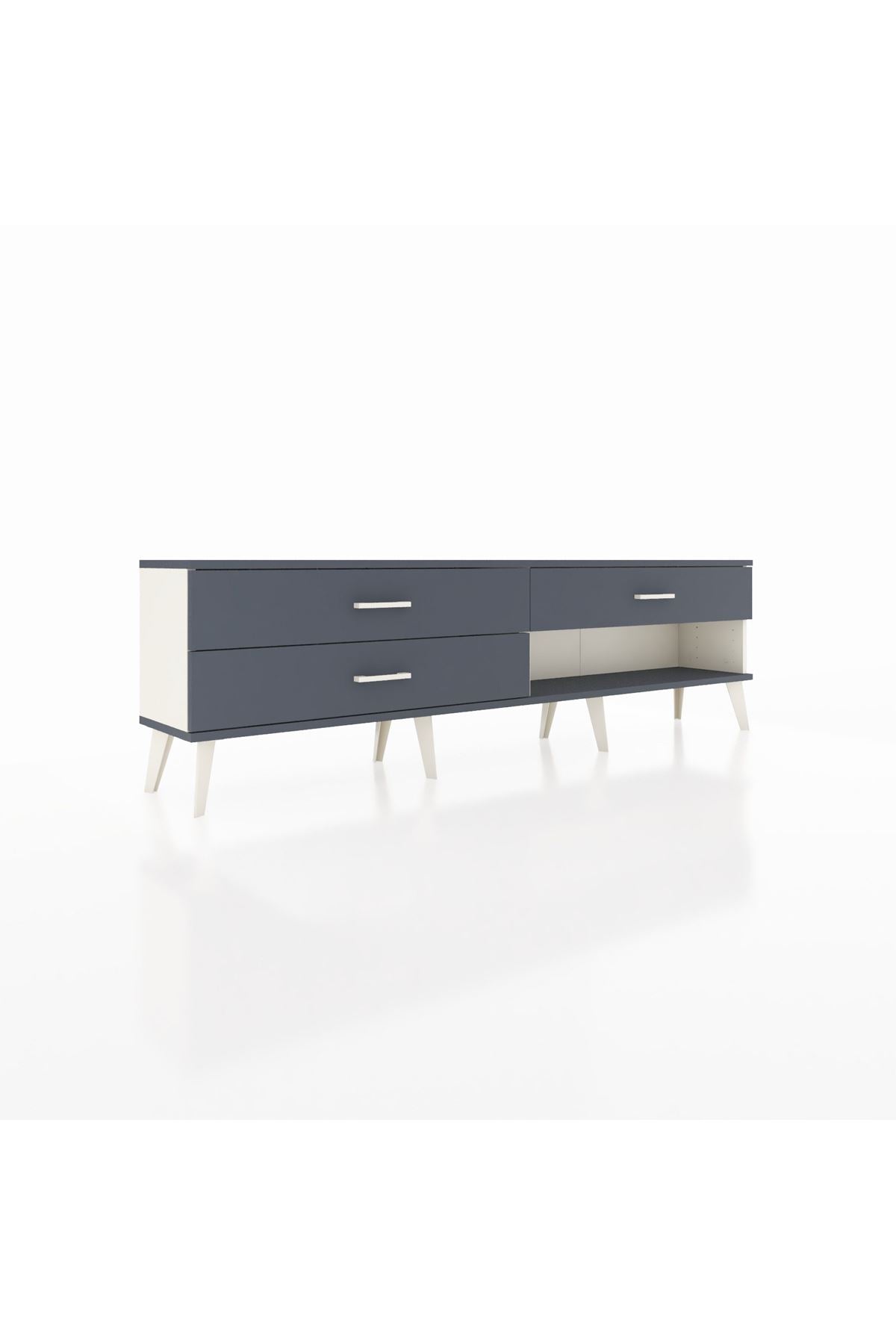 Arges TV Ünitesi 3 Çekmeceli  176x30x51 Aytaşı-Antrasit/Antrasit