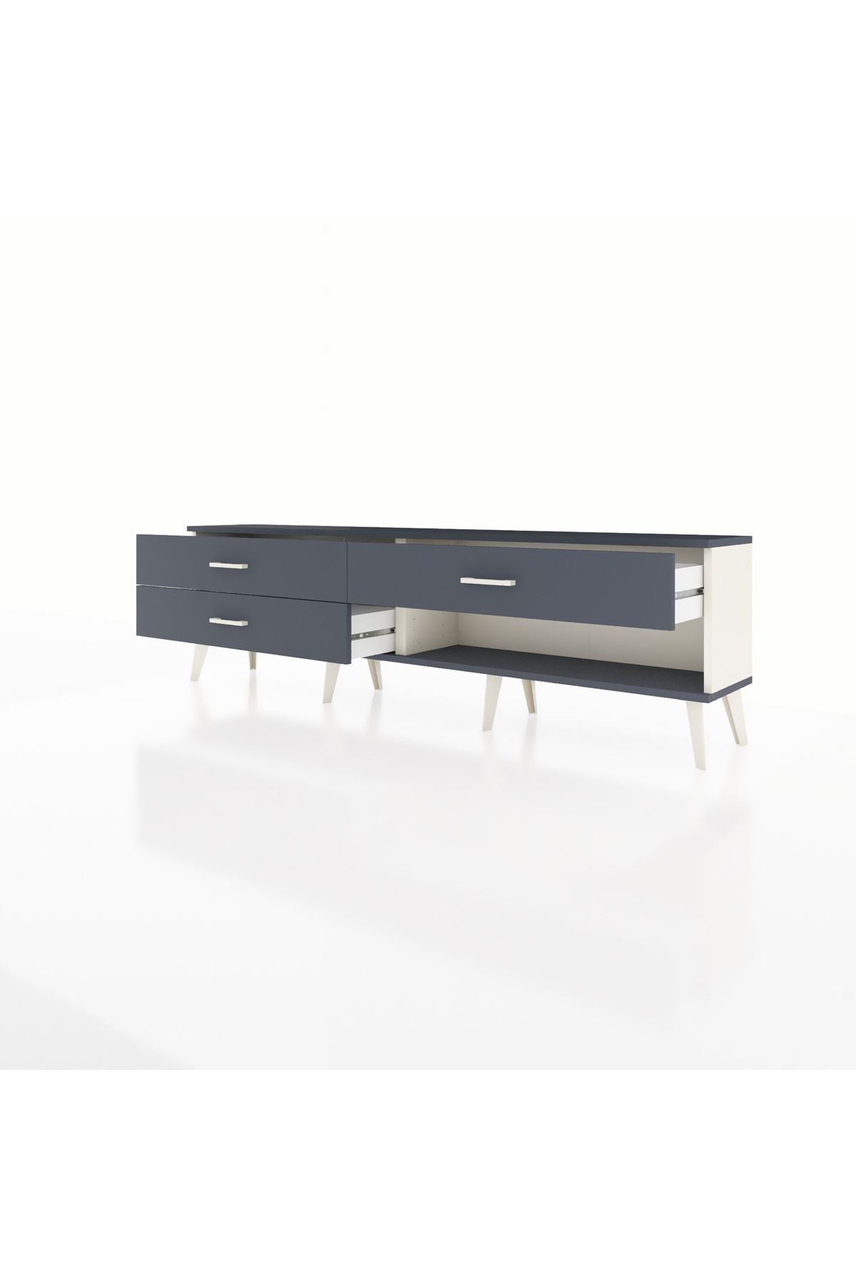 Arges TV Ünitesi 3 Çekmeceli  176x30x51 Aytaşı-Antrasit/Antrasit