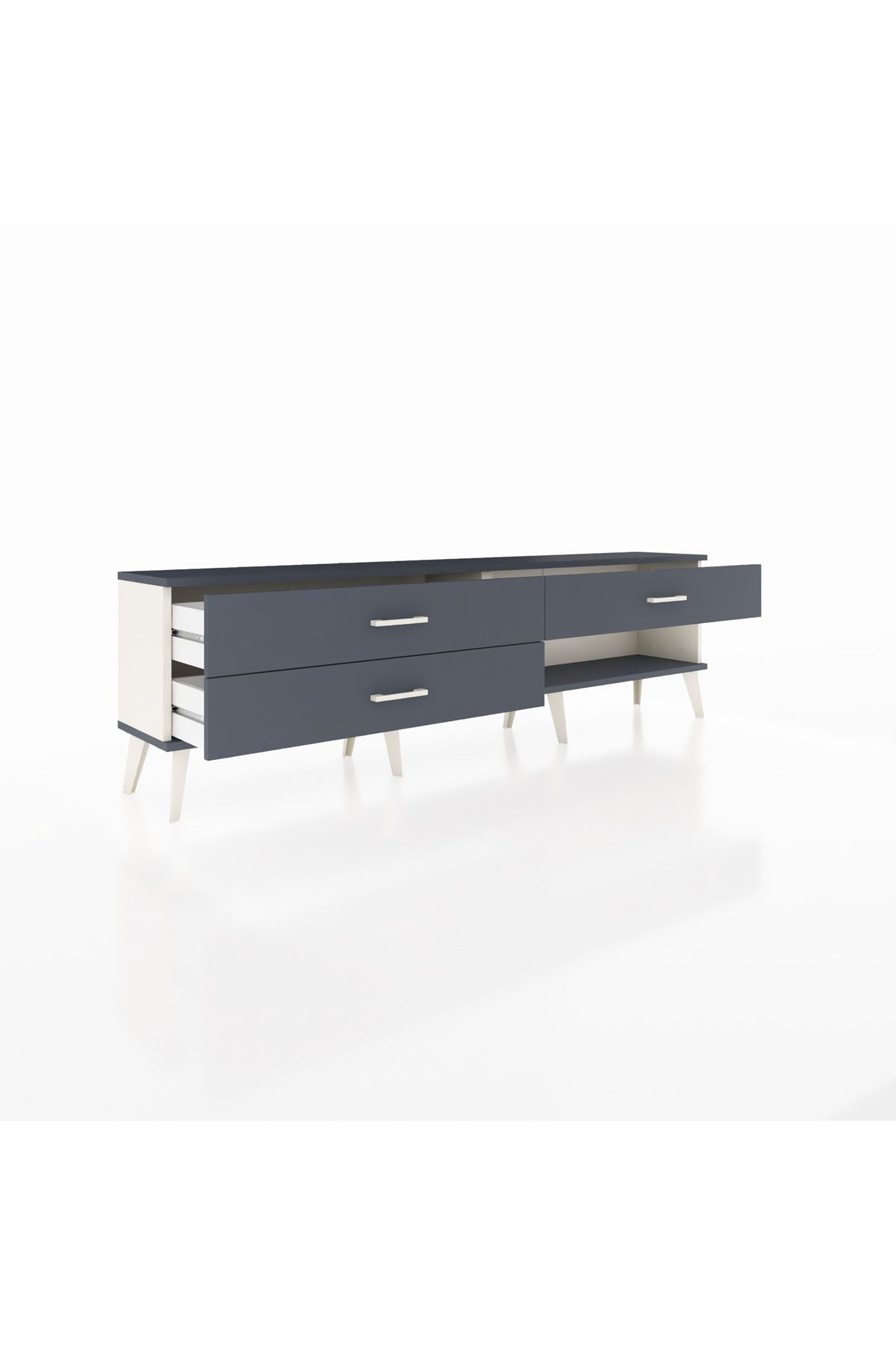 Arges TV Ünitesi 3 Çekmeceli  176x30x51 Aytaşı-Antrasit/Antrasit