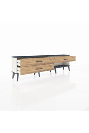 Arges TV Ünitesi 3 Çekmeceli  176x30x51 Aytaşı-Antrasit/Çam