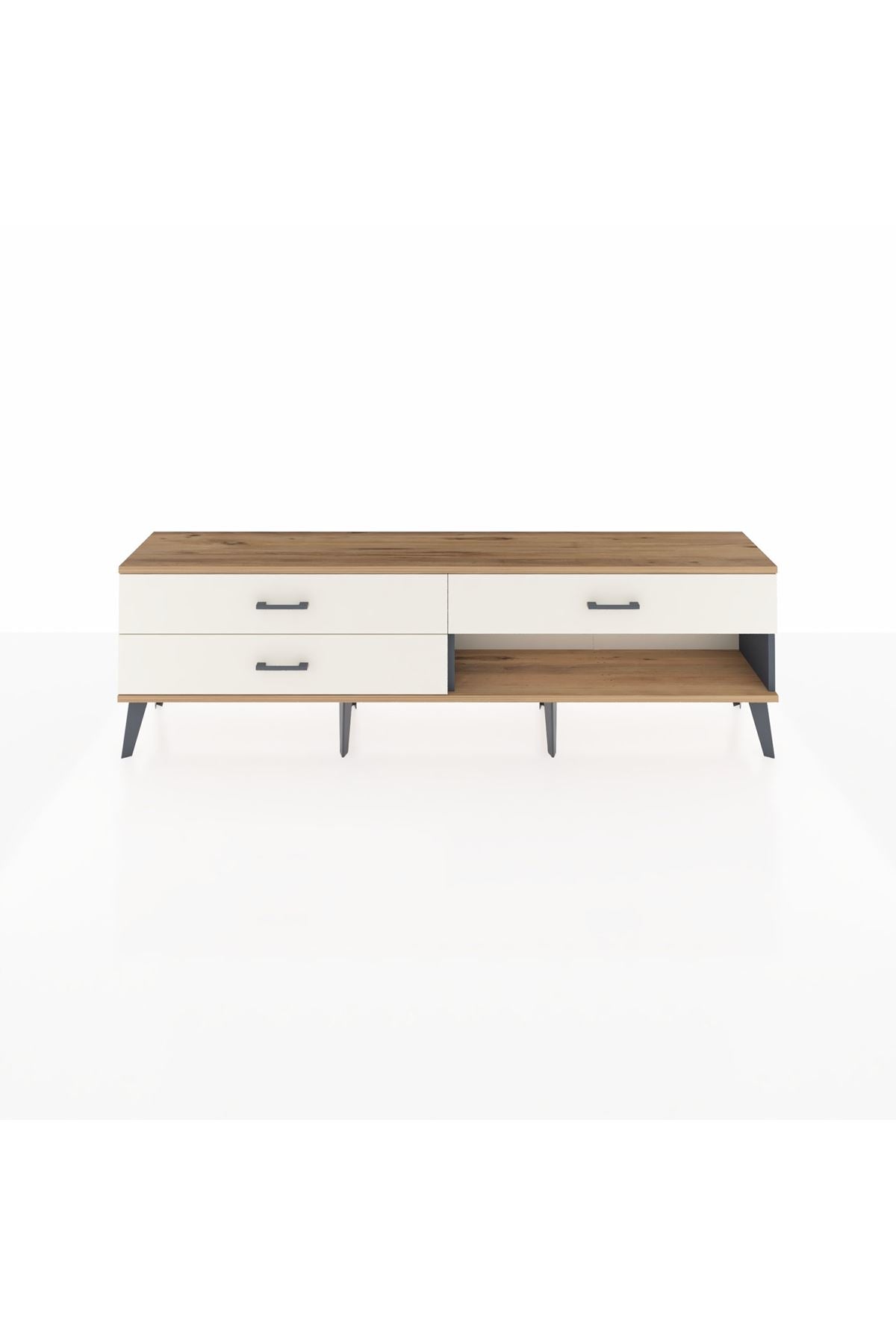 Arges TV Ünitesi 3 Çekmeceli  176x30x51 Antrasit-Çam/Aytaşı