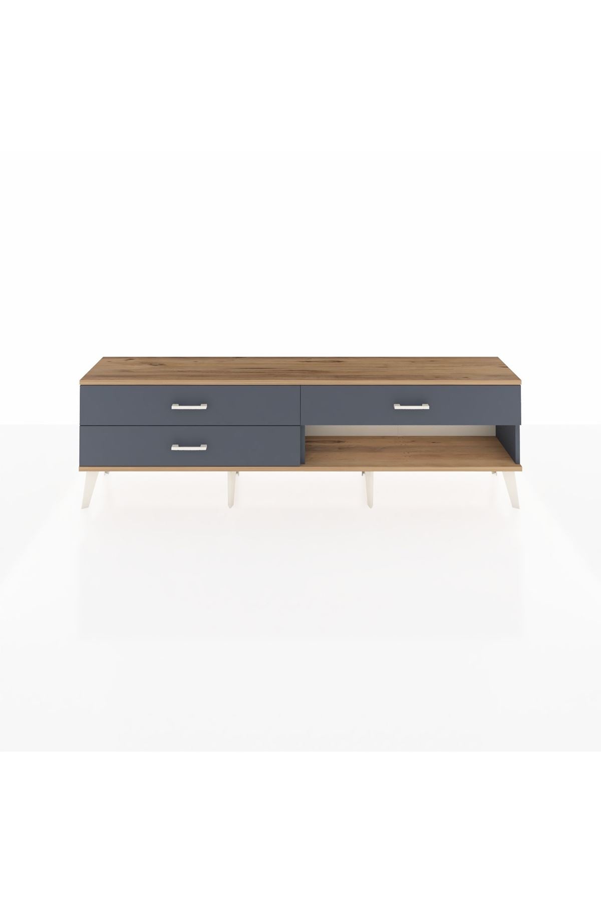 Arges TV Ünitesi 3 Çekmeceli  176x30x51 Antrasit-Çam/Antrasit