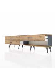 Arges TV Ünitesi 3 Çekmeceli  176x30x51 Antrasit-Çam/Çam