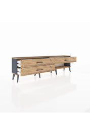 Arges TV Ünitesi 3 Çekmeceli  176x30x51 Antrasit-Çam/Çam