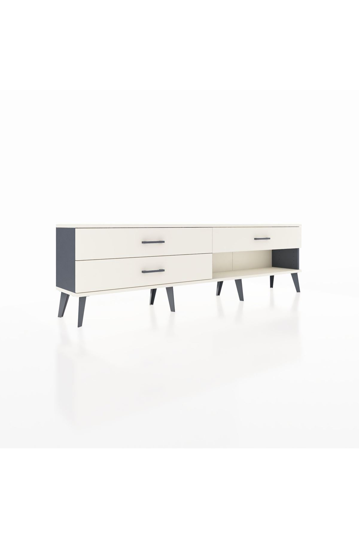 Arges TV Ünitesi 3 Çekmeceli  176x30x51 Antrasit-Aytaşı/Aytaşı