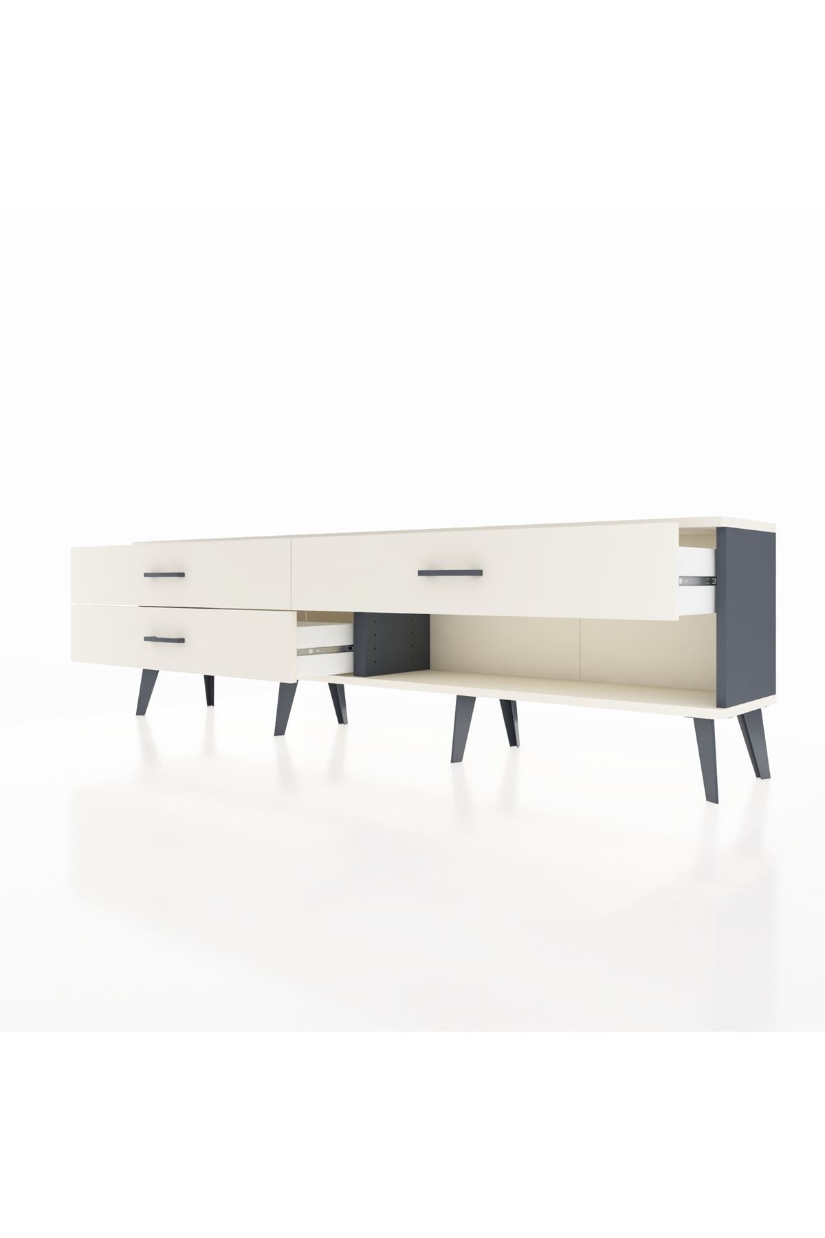 Arges TV Ünitesi 3 Çekmeceli  176x30x51 Antrasit-Aytaşı/Aytaşı