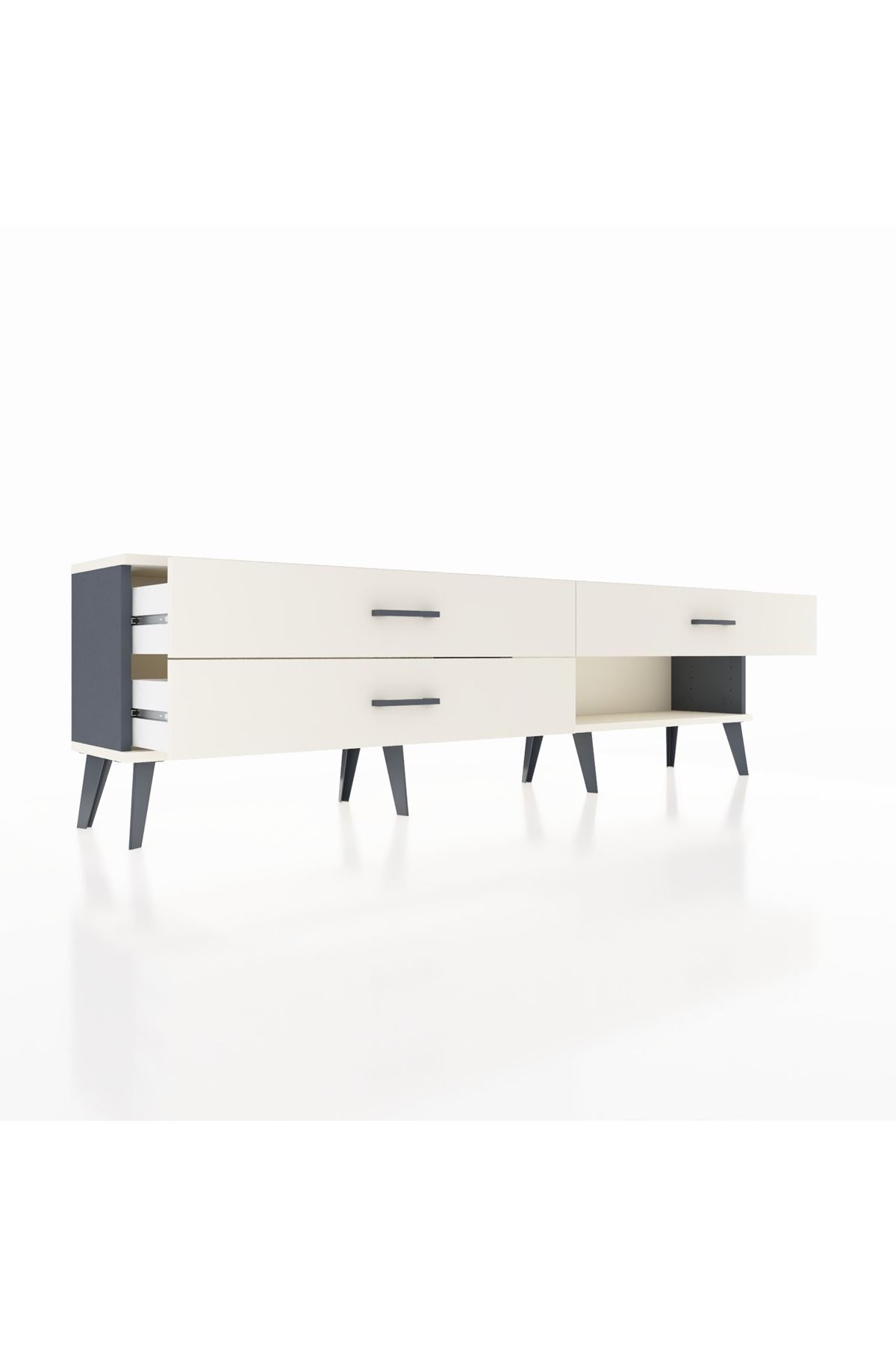 Arges TV Ünitesi 3 Çekmeceli  176x30x51 Antrasit-Aytaşı/Aytaşı