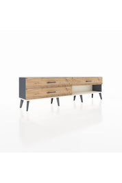 Arges TV Ünitesi 3 Çekmeceli  176x30x51 Antrasit-Aytaşı/Çam