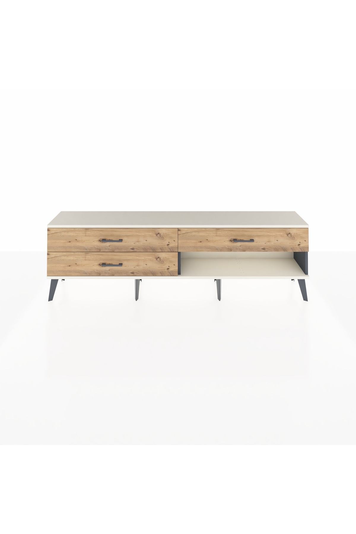 Arges TV Ünitesi 3 Çekmeceli  176x30x51 Antrasit-Aytaşı/Çam