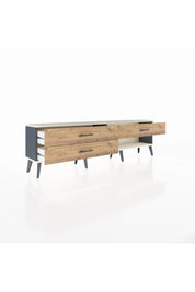 Arges TV Ünitesi 3 Çekmeceli  176x30x51 Antrasit-Aytaşı/Çam