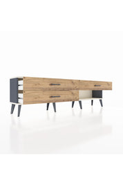 Arges TV Ünitesi 3 Çekmeceli  176x30x51 Antrasit-Aytaşı/Çam