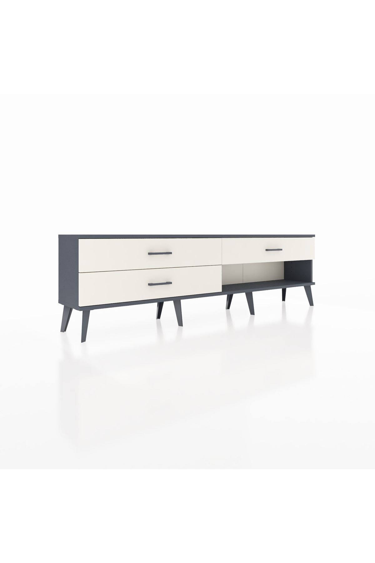 Arges TV Ünitesi 3 Çekmeceli  176x30x51 Antrasit-Antrasit/Aytaşı